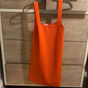 Zara orange knit dress